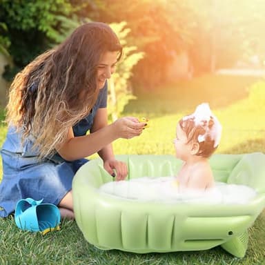 MINK Inflatable Bathtub for Toddlers - Portable Baby Tub with Collapsible Design for Easy Storage - Perfect for Newborns to Infants - Image 7