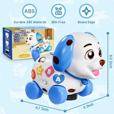 Musical Toy for 1 Year Old Boy Girl, Baby Toys 6-12-18 Months, Puppy Toddler Learning for 1 Year Old Boy Gifts, Bilingual Educational with Music Light, 1st Birthday Gift for Girl, Toddlers - Image 6