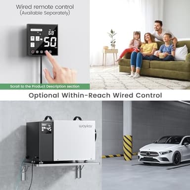 Waykar 125 Pint Crawl Space Dehumidifier with Pump and Drain Hose for commercial, Basements, and Water Damage Unit for Spaces up to 6500 Square Feet, Smart Humidity Control - 5-Year Quality Coverage - Image 6