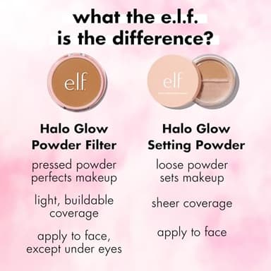 e.l.f. Halo Glow Powder Filter, Ultra-fine Finishing Powder, Smooths The Look of Pores & Fine Lines, Creates A Soft-Focus Glow, Vegan & Cruelty-Free, Tan Warm - Image 9