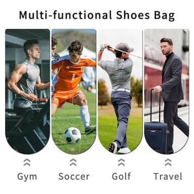 Yupoxiu Smell Proof Cleat Bag - Odor Absorbing, Water-Resistant & Lightweight Shoe Organizer for Soccer, Golf, Gym & Travel - Image 5