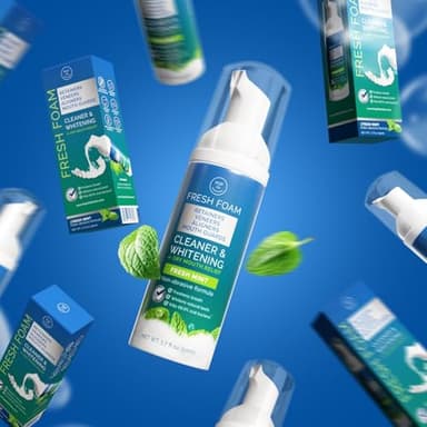 Retainer Cleaner Foam for Invisalign, Aligner Cleaner Whitening Foam for Mouth Guard Night Guard Veneers, Whitens Teeth, Freshens & Fights Bad Breath, 3% Hydrogen Peroxide, Mint - 50ml - Image 9