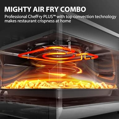 TOSHIBA ML2-STC13SAIT(SS) Air Fryer Combo Countertop Microwave Ovenwith 2.4-Inch Color Screen, Origin Inverter Technology, Smart Sensor, Compatible with Alexa, 1100W, 1.3 Cu.Ft, Silver - Image 4