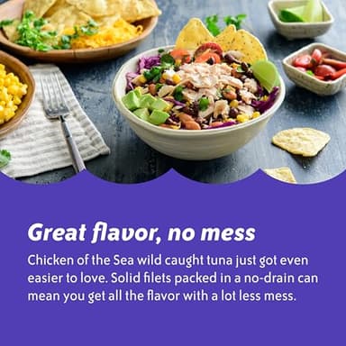 Chicken of the Sea Solid White Pure Tuna, Wild Caught, No Drain, 4 oz. Can (Pack of 24) - Image 4