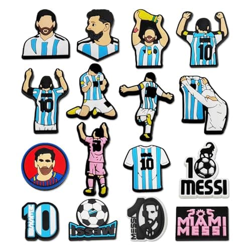 16 Pcs Sports Shoe Charms Soccer Pins Charms Football Charm Decoration for Clog - Image 1
