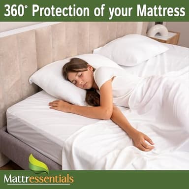 Zippered Full Mattress Protector (11"-13" Depth) - Bed Bug Waterproof Mattress Cover, Premium Quality Hypoallergenic Encasement White - Image 7