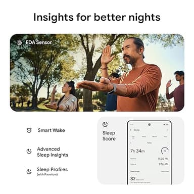 Fitbit Charge 6 Fitness Tracker with Google apps, Heart Rate on Exercise Equipment, 6-Months Premium Membership Included, GPS, Health Tools and More, Porcelain/Silver, One Size (S & L Bands Included) - Image 7