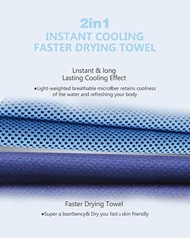 8Packs Cooling Towel (40"x 12"), Ice Towel, Microfiber Towel, Soft Breathable Chilly Towel Stay Cool for Yoga, Sport, Gym, Workout, Camping, Fitness, Running, Workout & More Activities - Image 6