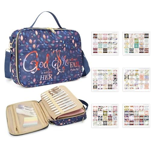 GUEER Bible Cover for Men, Bible Holder, Bible Cover Carrier Carrying Organizer Bag, Zipper and Pockets for Standard Size Bible, Gift for Women (gucaotag) - Image 1