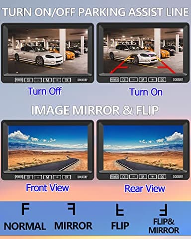 FHD 1080P 2 Digital RV Wireless Backup Camera System for RV Trailer Truck Bus Motorhomes 5th Wheels 4CH 7'' Monitor Highway Monitoring System IP69K Waterproof Super Night Vision Strong Signal - Image 8