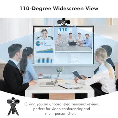 Gohero Full HD 1080P Video Webcam, Noise Cancellation, Privacy Cover, Wide-Angle Lens, Auto Light Correction, Plug & Play USB Webcam for Laptop, Desktop, PC, Mac, Zoom, Skype Pro Series - Image 3