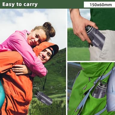 40X60 Monocular Telescope with Smartphone Holder & Tripod, Power Prism Compact Monoculars for Adults Kids, HD Monocular Scope for Bird Watching Hiking Concert Travelling Purple - Image 6