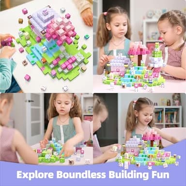 GobiDex Magnetic Blocks Kid Building Toys for 3+ Years Old Girls, STEM Sensory Gifts for Princess, Kids Magnets Build MagWonder World Game for Toddler - Image 4