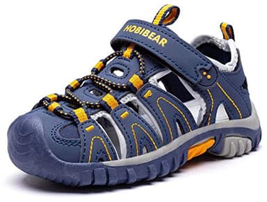 HOBIBEAR Boys Outdoor Closed-Toe Summer Sport Sandals Lightweight-Navy - Image 1