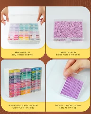 YBUTVY Diamond Art Trays with Lids, 30PCS Diamond Painting Trays with Lids ＆ Diamond Painting Storage, Diamond Painting Accessories for Diamond Art Beads (1 Pack) - Image 5