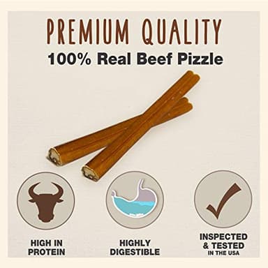 Cadet Bully Sticks for Small Dogs – All-Natural Beef Pizzle, High Protein, Low Fat, Long-Lasting, Grain & Rawhide-Free Dog Chews for Aggressive Chewers, Small (12 Ounce) - Image 2