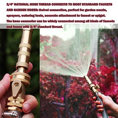 SIGURANTA Garden Hose Shut Off Valve, Heavy Duty 3/4 Inch Solid Brass Garden Hose connecto Shut Off Valve Hose Ball Valve (2 Set) - Image 7