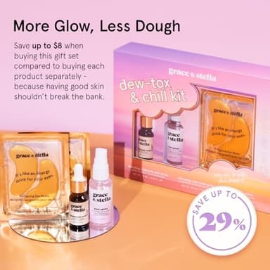 grace & stella Award-Winning Skin Care Set - Stocking Stuffers, Christmas Gifts for Women - Travel Essentials with Gold Eye Masks, Hyaluronic Acid Serum & Rose Spray - Birthday & Bachelorette Favors - Image 3