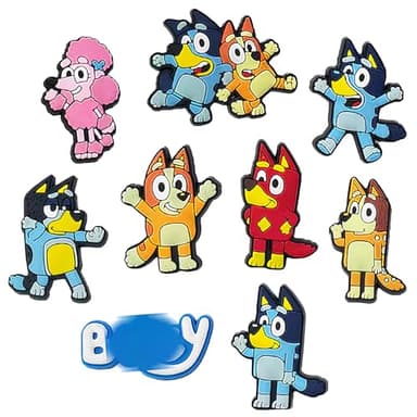 9 Pcs Dog Charms for Shoes, Cute Puppy Shoe Charms Fits for Clog Sandals, Lovely Decoration Accessories for Footwear, Multi-Pack, One Size - Image 1