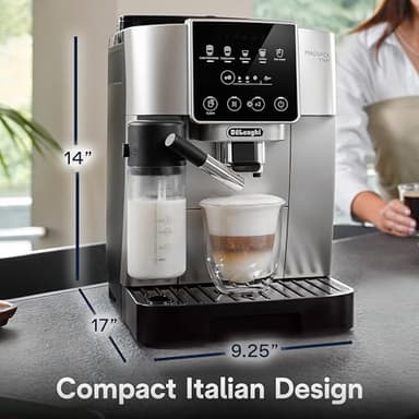De'Longhi Magnifica Start Automatic Espresso Machine with Auto Milk Frother & Built in Grinder - 5 One-Touch Recipes, Easy-to-Clean, Home Barista Coffee Maker for Lattes, Cappuccino, Iced Coffee - Image 2