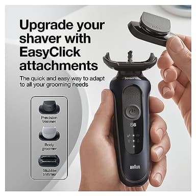Braun Series 6 6046cs Electric Razor for Men, Wet & Dry, Electric Razor, Rechargeable, Cordless Foil Shaver with Charging Stand, Travel Case and Precision Trimmer, Black - Image 7