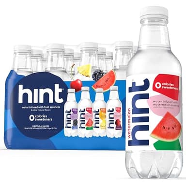 Hint Fruit-Infused Bottled Water, Best Sellers Variety Pack - Sugar Free Flavored Water with Zero Calories, Natural Fruit Essences, and No Artificial Sweeteners - 16 Fl Oz (Pack of 12) - Image 1