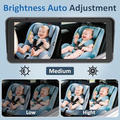 2-Kids Baby Car Camera for Seat: 6.9 Inch Ultrawide Display with Two Cameras Rear Facing - USB Powered Backseat Camera HD 1080P Easy to Install - Image 6