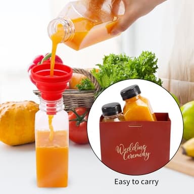 SUPERLELE 20pcs 16oz Juice Bottles, Plastic Juicing Bottles with Caps, Clear Drink Containers with Lids for Drinking, Smoothie and Other Beverages - Image 6