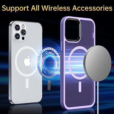 CASEQUUE Magnetic for iPhone 12 Case/iPhone 12 Pro Case, [Military Grade Drop Tested] [Compatible with MagSafe] Shockproof Translucent Hard Back Soft Slim Protective Case for iPhone 12/12 Pro, Purple - Image 7