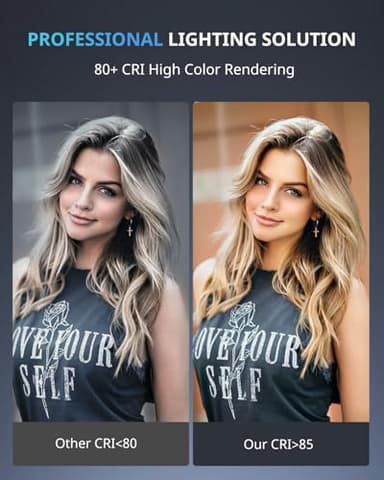 UBeesize 12 inch Ring Light with Stand, Selfie Ring Light with 50" Extendable Tripod Stand & Phone Holder for Live Stream/Makeup/YouTube Video - Image 6