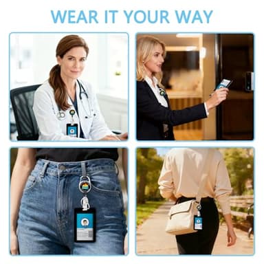 Dumpster on Fire Lanyards for ID Badges and Keys, Funny Badge Reel Retractable Heavy Duty with 360° Swivel Carabiner Clip, I'm Fine ID Badge Holder with Breakaway Lanyard, Teacher Nurse Office Gifts - Image 4