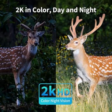 ELYSOO 4G LTE Cellular Security Cameras Outdoor, 2 Pack No WiFi Security Camera Solar Powered with 360° View, 2K Color Night Vision, Includes SIM Card(Support Verizon/AT&T/T-Mobile) - Image 5