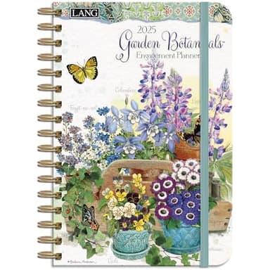 LANG Garden Botanicals 2025 Spiral Engagement Planner (25991011098) - Image 1