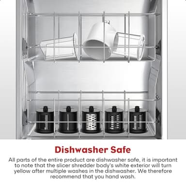 Slicer Shredder Attachment for Kitchen Aid Stand Mixer, Cheese Grater Attachment for Kitchen Aid Stand Mixer, Salad Maker Accessory, Food Processor with 5 Blades by FGREEBLE, High Volume, White - Image 7