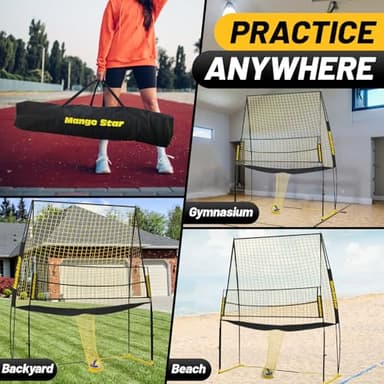 Mangostar Volleyball Training Equipment, Volleyball Net System with Freely Height-Adjustable for Backyard, Volleyball Practice Net for Serving Setting Spiking, Easy Set Up for Indoor and Outdoor Use - Image 8