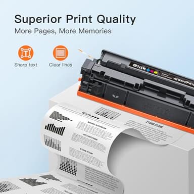 E-Z Ink 410X Toner Cartridges Compatible for HP 410X 410A CF410X CF411X CF412X CF413X to Use with HP Color Laserjet Pro MFP M477fdw M477fdn M477fnw Pro M452dn M452nw M452dw (with Chip -B/C/Y/M) - Image 3