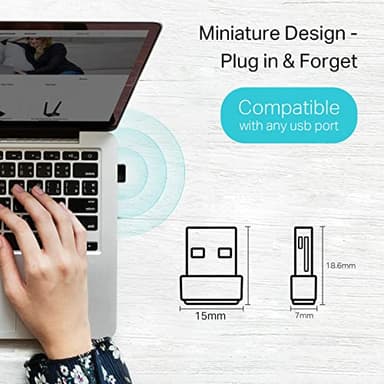 TP-Link Nano AC600 USB WiFi Adapter(Archer T2U Nano)- 2.4G/5G Dual Band Wireless Network Transceiver for PC Desktop, Travel Size, Supports Windows (11,10, 8.1, 8, 7, XP/Mac OS X 10.9-10.14) - Image 3