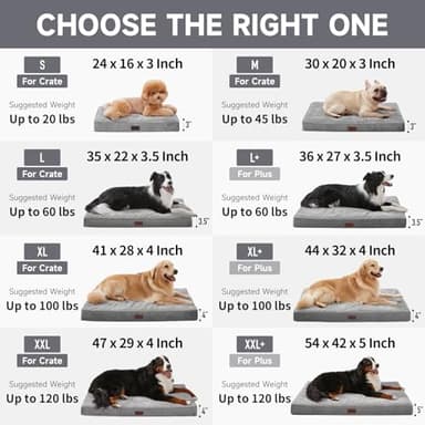 OhGeni Orthopedic Waterproof & Machine Washable Dog Bed for Medium Large Pets, Suitable for Crates, Cat Mat with 25D Egg Crate Foam, Non-Slip Bottom & Removable Cover, 35 Inches(Gray) - Image 8