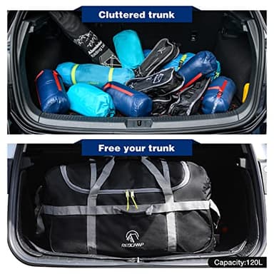 REDCAMP Foldable Duffle Bag with Wheels, 120L 1680D Oxford Large Duffle bags for Travel - Image 7