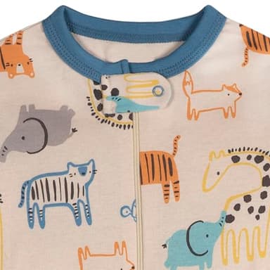 Onesies Brand Baby Boys' 3-Pack Snug Fit One-Piece Cotton Pajamas, Safari - Image 5