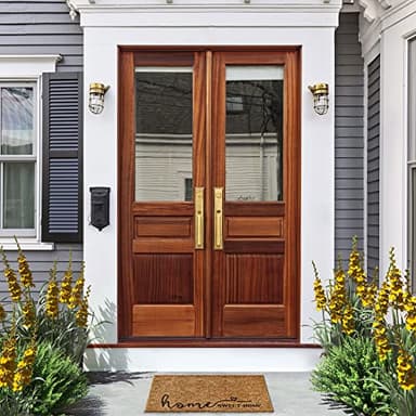 Barnyard Designs Doormat Welcome Mat for Outdoors, Large Front Door Entrance Mat, 30x17, Brown (Home Sweet Home Script) - Image 4