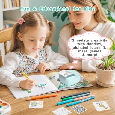 Gloryang JD-23 Sticker Printer, Mini Portable Thermal Printer Print Pod, Inkless Bluetooth Label Maker Machine for DIY Crafts, Journaling, Office & Home Use, Includes 2 Rolls Sticker Paper - Image 3
