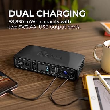 HALO Bolt Air 58830 Portable Car Battery Jump Starter | 100 PSI Air Compressor, 58.8Wh USB Power Bank, Emergency Floodlight & Charger, Jumps Cars SUVs & Trucks, Inflates Tires, TSA Approved — Blue - Image 6