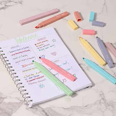 Mr. Pen- Aesthetic Cute Pastel Highlighters Set, 8 pcs, Chisel Tip, Candy Colors, No Bleed Bible Assorted Colors - Image 8