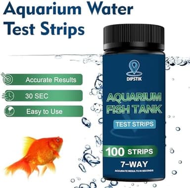 Aquarium Test Strips, 7-Way Freshwater Saltwater Fish Tank Pond Test Kit, 100 Strips, Nitrate, Nitrite, Chlorine, Hardness, Alkalinity, Carbonate, pH - Image 5