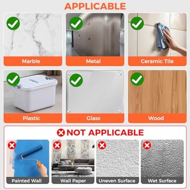 Strong Double Sided Tape Heavy Duty Double Sided Tape for Walls, 1.18" x 120" Clear & Tough Nano Tape Double Sided Mounting Tape, Removable Wall Tape for Hanging Picture, Poster, Carpet (10FT) - Image 4