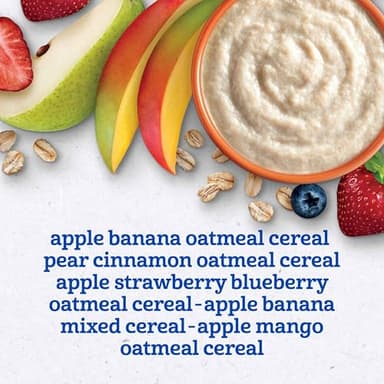 Gerber Stage 2 Baby Food, Baby Fruit And Cereal Tubs Variety Pack, Iron Helps Support Brain Development, No Artificial Flavors, Baby Cereal, 32-Pack - Image 4