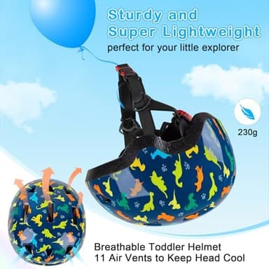 Toddler Helmet, Baby Infant Kids Bike Helmet for Kids Age 1-3/2-4/3-5/5-8 Adjustable Toddler Bike Helmets for Boys Girls for Scooter Skateboard Cycling - Image 5