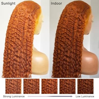 Bilisar 30 Inch Ginger Wig Human Hair 13x6 Deep Wave Lace Front Wigs 200 Density Hd Lace Curly Orange Wig Glueless Wigs Human Hair Pre Plucked Pre Cut With Baby Hair - Image 6