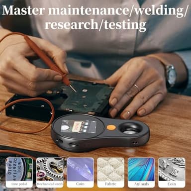 Crspexil Microscope, Digital Microscope,Holding Magnifying Glasses，2’’ IPS Eye-Protecting Screen,2 MP,4 Zoom Buttons,500x Magnification,8 LED Lights,Smaller and Lighter,Christmas,Birthday,Edu Gifts. - Image 4
